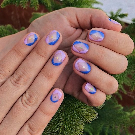 82 ідеї рожево-блакитного манікюру
