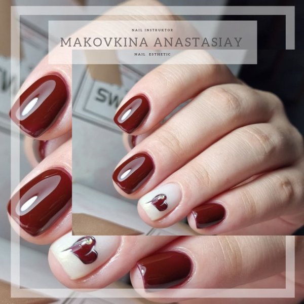 Бордовий манікюр: 100 ідей
